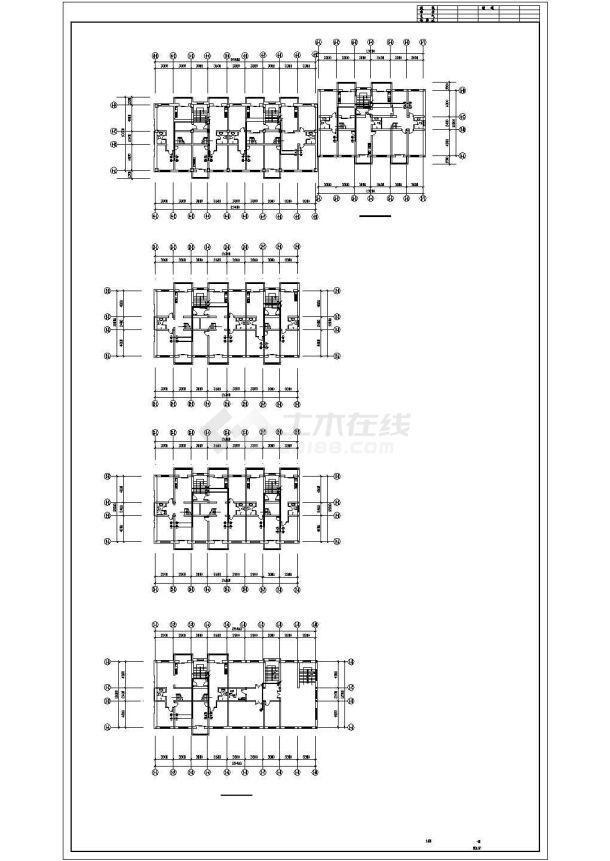 河南综合性住宅楼弱电建筑施工平面设计方案图-图二