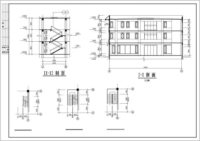 某景区营业厅建筑设计施工CAD图纸_图1