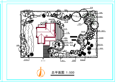 某地小型别墅设计方案cad图纸-图二