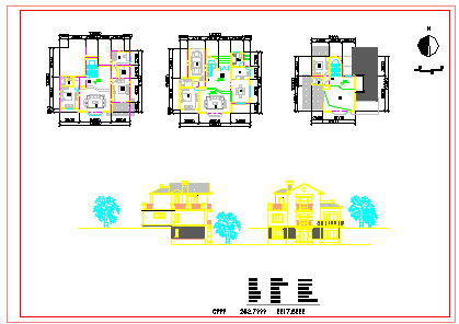 某地区14个别墅设计方案cad图纸-图一
