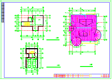 某地区别墅实例建筑设计cad施工图_图1