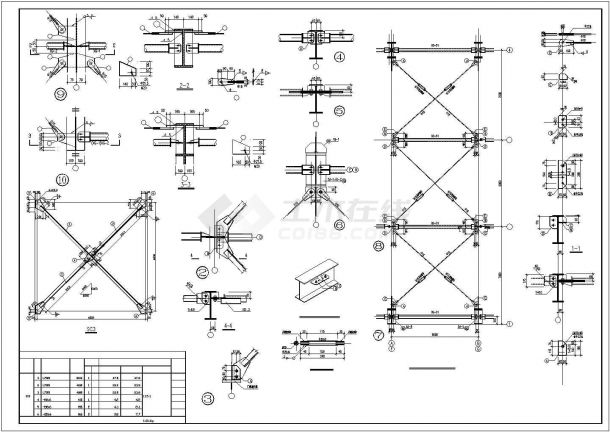 50构件制作节点构造详图CAD全图-图一
