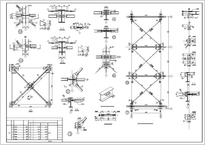 50构件制作节点构造详图CAD全图_图1