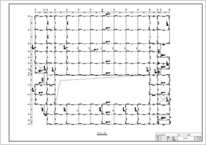 杭州师范学院1.2万平米四层框架结构图书馆建筑结构设计CAD图纸_图1