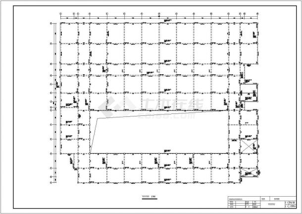 杭州师范学院1.2万平米四层框架结构图书馆建筑结构设计CAD图纸-图二