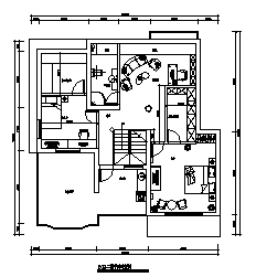 别墅设计_某二楼欧式风格别墅室内设计装修施工cad图纸-图一