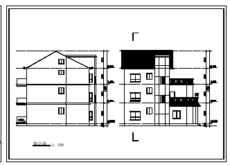 某单栋别墅建筑设计cad图纸_图1