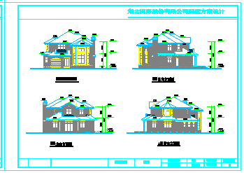 二层独栋别墅方案建筑设计cad图纸