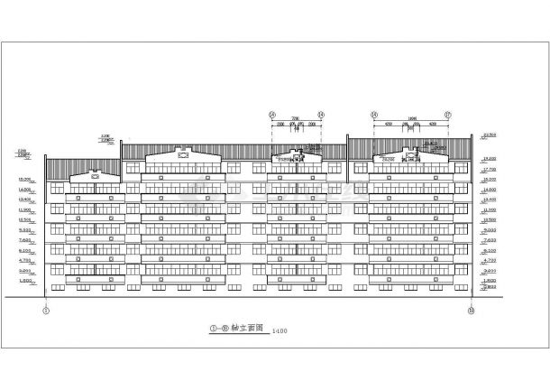 西宁7层住宅建施底商私人住宅楼设计CAD详细建筑施工图-图二
