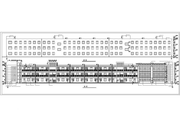 某3190平方米三层小学教学楼建筑施工cad图纸设计，标注明细，含建筑设计说明_图1