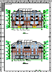某地联排别墅建筑设计cad方案图纸_图1