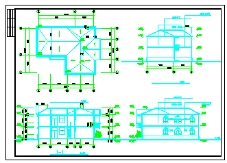 某地两层别墅建筑设计cad方案图纸