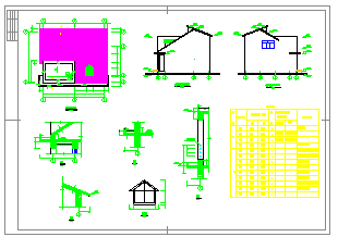 某地B型别墅建筑设计方案cad图纸_图1