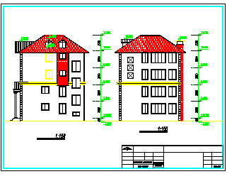某别墅建筑设计cad方案图纸_图1