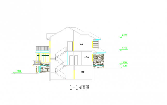 某地某多层滨水别墅建筑方案图含效果图CAD施工图纸_图1