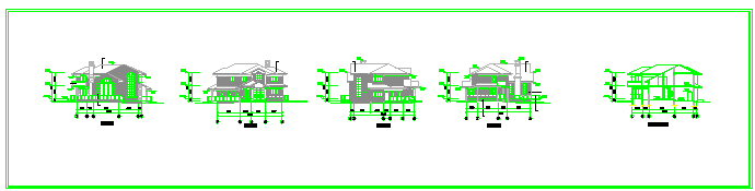 欧式别墅建筑设计cad方案图_图1