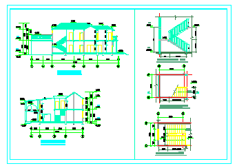 欧式别墅全套建筑cad施工设计图纸_图1