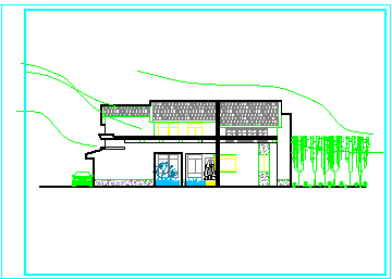 某欧式小别墅建筑方案cad设计图纸_图1