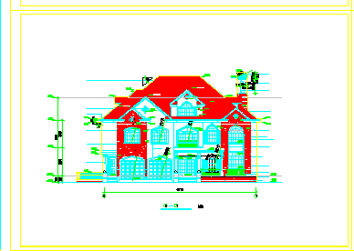 某地区三层高档别墅建筑设计cad施工图纸_图1