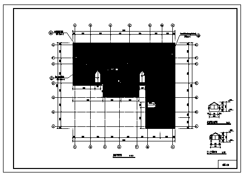 别墅设计_某两层砌体结构带地下室现代别墅全套施工cad图纸-图二