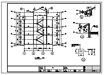 住宅设计_400平米三层砖混结构住宅楼结构施工cad图，含效果图-图一