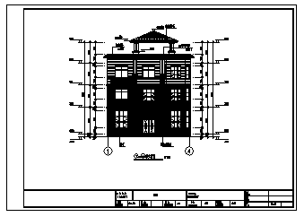 住宅设计_400平米三层砖混结构住宅楼结构施工cad图，含效果图-图二