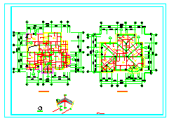 某二层别墅建筑结构设计CAD图