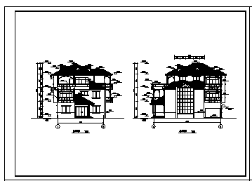 别墅设计_某3层砖混结构别墅结构施工cad图纸-图二