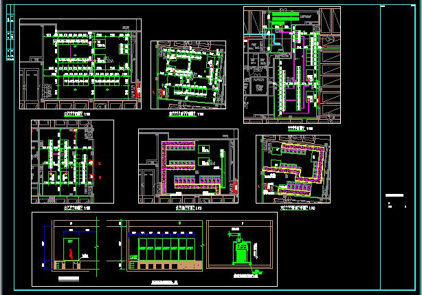 某住宅项目地下室动力变电所大样建筑设计CAD图（2）_图1