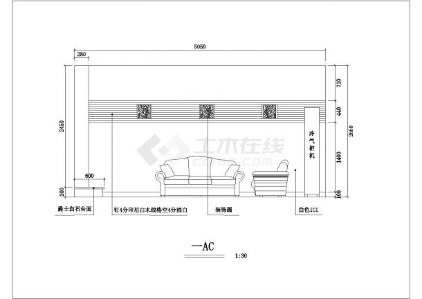 宿迁市某地区两层别墅装修cad平面设计施工图-图一