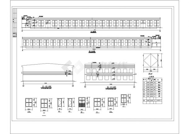 江西省某钢结构厂房建筑设计施工cad图纸-图二