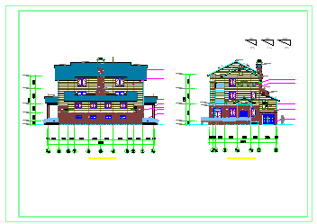 某西湖别墅方案建筑设计cad图纸-图一