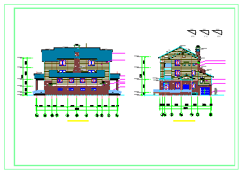 某西湖别墅方案建筑设计cad图纸_图1