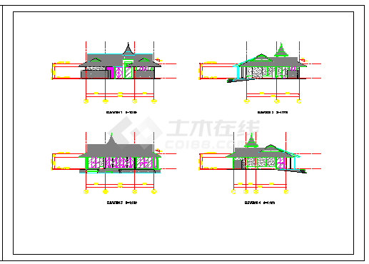 某小别墅建筑cad施工设计图纸-图一