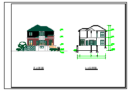 某小别墅方案建筑cad设计图纸-图二