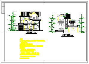 一套豪华别墅建筑方案设计cad图纸_图1