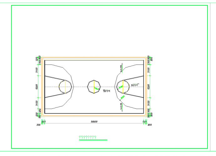 某地篮球场施工图CAD图纸_图1