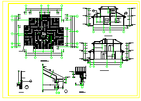 某砖混结构别墅设计cad施工图_图1