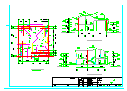 某经典别墅设计建筑cad图纸含效果图-图二