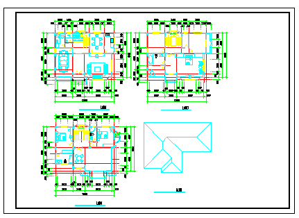 某地区小别墅建筑设计cad施工图含效果图-图二