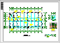 五层框架办公楼建筑结构设计CAD施工图纸-图一