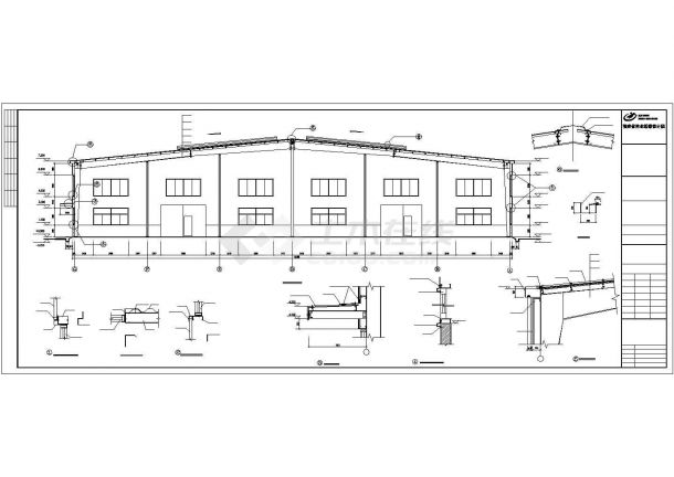 某地区公司钢结构成品库建筑设计施工CAD图纸-图一