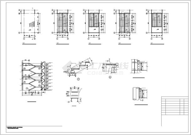 某地区大型工业钢结构厂房建筑设计施工CAD图纸-图一