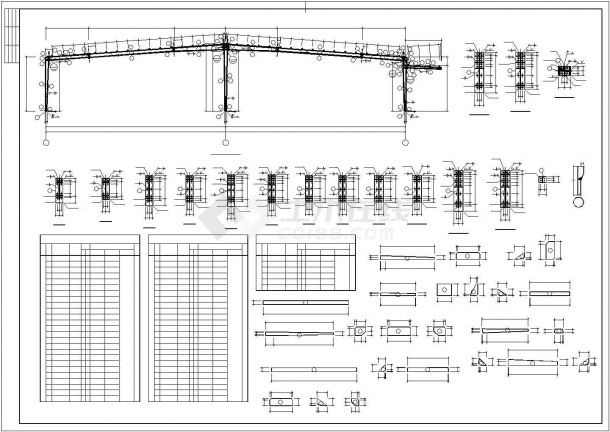 某地区二层钢结构工业厂房建筑设计施工CAD图纸-图一