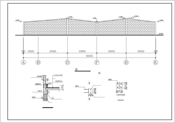 某地区钢构商业家具城建筑设计施工CAD图纸_图1