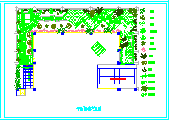 某小型屋顶花园设计绿化cad图纸_图1