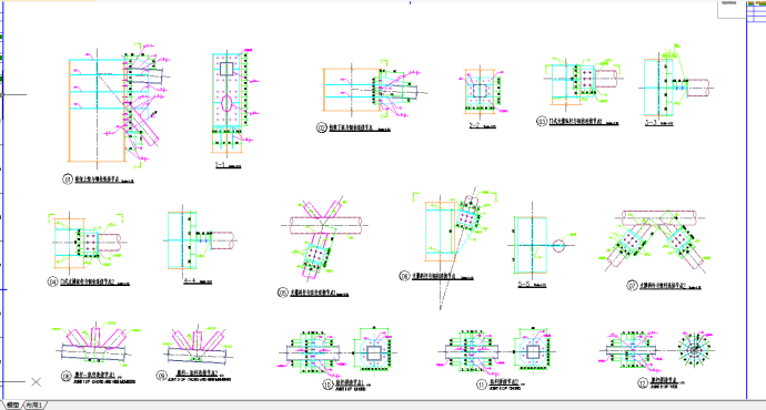 某地钢结构车间节点详图CAD图纸_图1