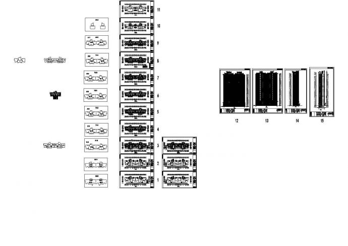 常州市外滩壹号小区34层住宅楼平面设计CAD图纸（含机房层和地下2层）_图1