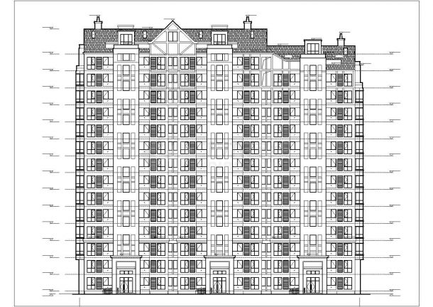杭州绿地臻城14层框架结构住宅楼建筑设计CAD图纸（含阁楼和地下1层）-图一