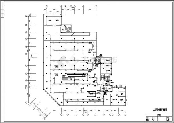 大型超市全套中央空调设计cad施工图-图二